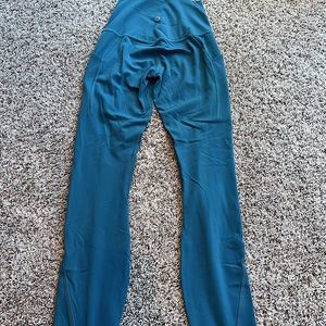 These are Lululemon align leggings in the color pacific teal